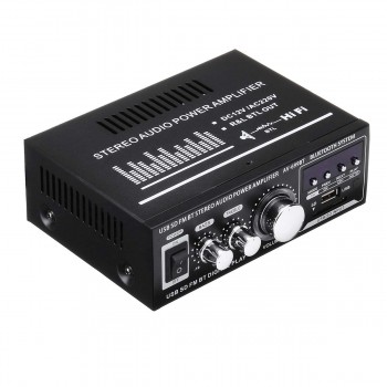 12V/220V 400W 2 CH bluetooth Car HiFi Stereo Amplifier USB SD FM Radio Power Stereo Car Amplifier Audio Home Amplifier