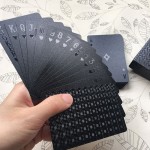 Black Golden Playing Cards Game Collection Cards Poker Set Plastic Durable Waterproof Kids Adults Games Toys Gifts Creative Fun