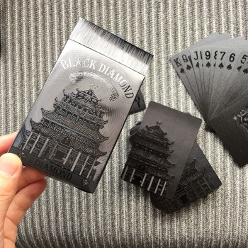 Black Golden Playing Cards Game Collection Cards Poker Set Plastic Durable Waterproof Kids Adults Games Toys Gifts Creative Fun