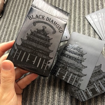 Black Golden Playing Cards Game Collection Cards Poker Set Plastic Durable Waterproof Kids Adults Games Toys Gifts Creative Fun