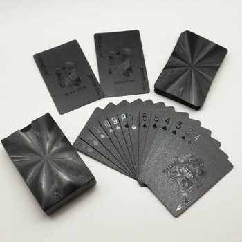 Black Golden Playing Cards Game Collection Cards Poker Set Plastic Durable Waterproof Kids Adults Games Toys Gifts Creative Fun
