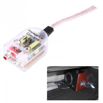 Adjustable Car Speaker to RCA Level Adaptor High to Low Sockets Auto Line Out Audio Comverter Sound Subwoofer Amplifier