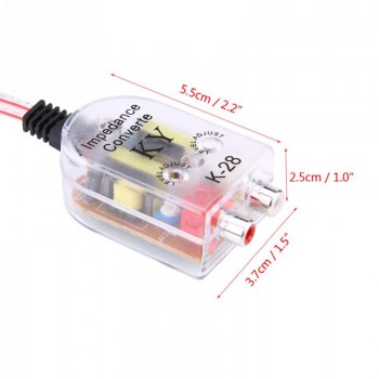 Adjustable Car Speaker to RCA Level Adaptor High to Low Sockets Auto Line Out Audio Comverter Sound Subwoofer Amplifier