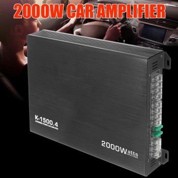 2000W 4 Channel Car Amplifier Speaker Vehicle Amplifier Power Stereo Amp Auto Audio Power Amplifier Car Audio Amplifier