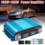 KROAK 360W DC 12V Digital Audio Stereo Amplifier 4CH USB SD FM + Remote Control Mini Car Audio Power Amplifier