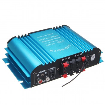 KROAK 360W DC 12V Digital Audio Stereo Amplifier 4CH USB SD FM + Remote Control Mini Car Audio Power Amplifier