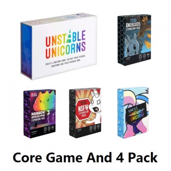 Unstable Unicorns Dragons Expansion Pack NSFW Expansion Pack Rainbow Apocalypse Collection Play Fun For Children Adults Gadgets