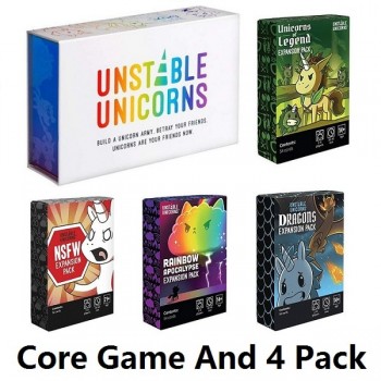 Unstable Unicorns Dragons Expansion Pack NSFW Expansion Pack Rainbow Apocalypse Collection Play Fun For Children Adults Gadgets
