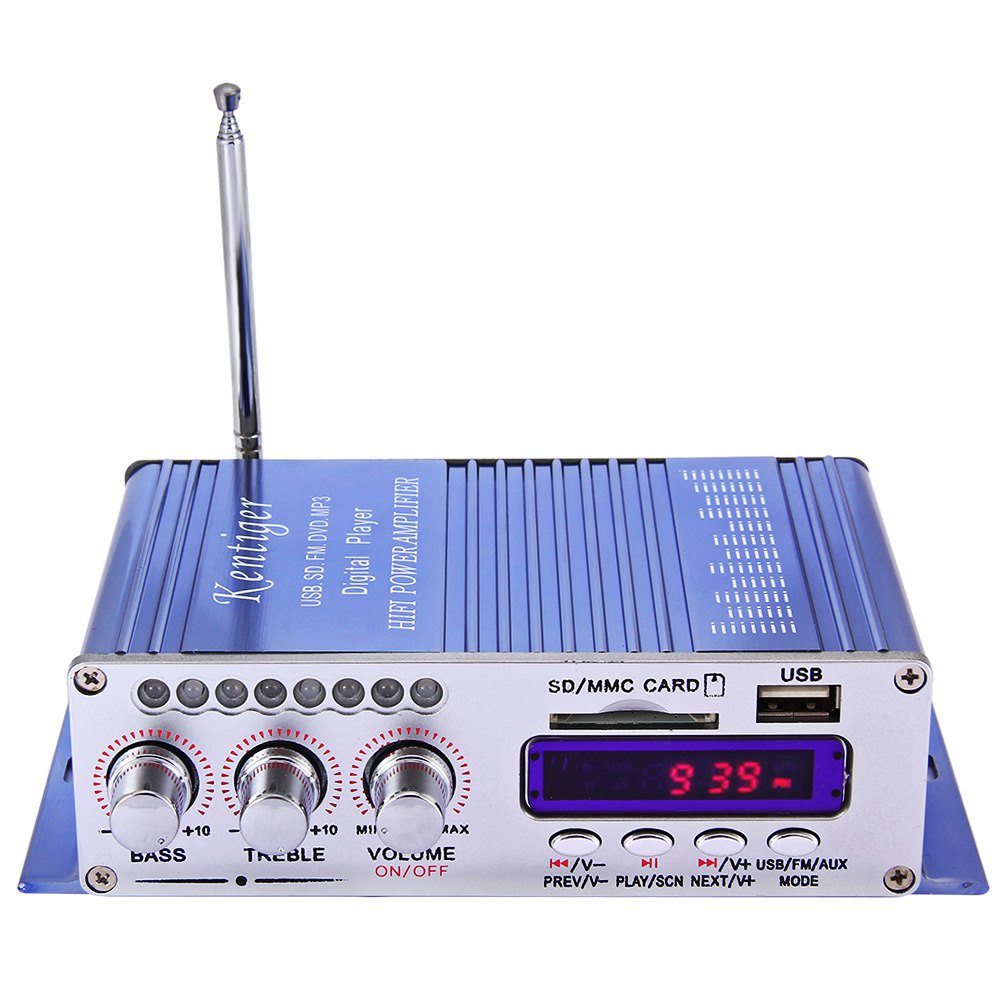 New Hi-Fi HY502 Car Audio Amplifier Car Amplifier 4 Channel DSP Sound 12V Auto Power Amplifier USB MP3 DVD CD FM Radio SD Stereo
