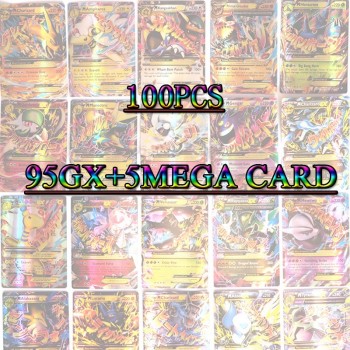 12 Styles GX MEGA Shining Cards Game Battle Carte 100pcs Trading Cards Game Children Pokeball Toy For Kid Gift