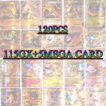 12 Styles GX MEGA Shining Cards Game Battle Carte 100pcs Trading Cards Game Children Pokeball Toy For Kid Gift