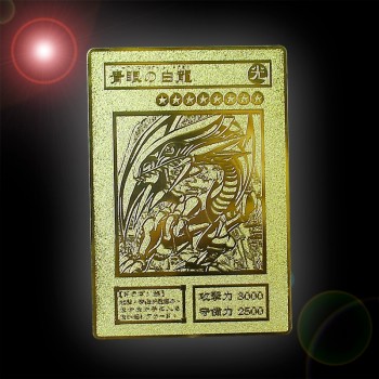 YU GI OH Gold Card Metal Card Local Japanese Golden Eye White Dragon VOL Edition Collection Card Kids Toy Gift