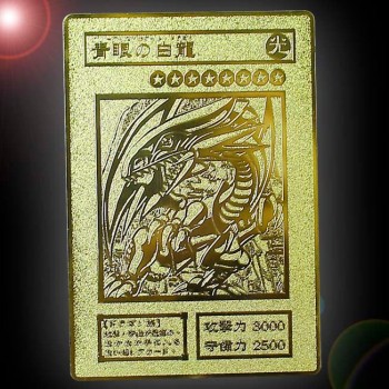 YU GI OH Gold Card Metal Card Local Japanese Golden Eye White Dragon VOL Edition Collection Card Kids Toy Gift