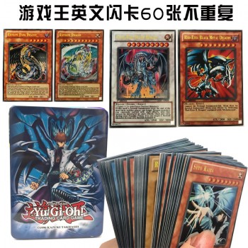 60PCS/Set English Yugioh cards With Fine Metal Box Collection Card Yu Gi Oh Game Paper Cards Toys For Children Adult Gift