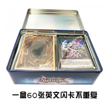 60PCS/Set English Yugioh cards With Fine Metal Box Collection Card Yu Gi Oh Game Paper Cards Toys For Children Adult Gift