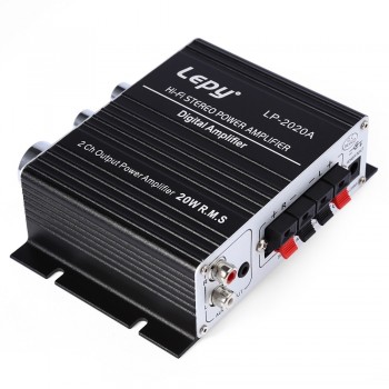 Lepy LP2020A EU Plug Car Amplifier HiFi Digital Stereo Audio Amplifiers Over-current Protection Infrared Remote Control