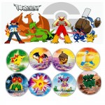 48 pcs/lot Pikachu Collection Card Charizard Action Figures Round Paper Trading Cards Kid Gift Toy