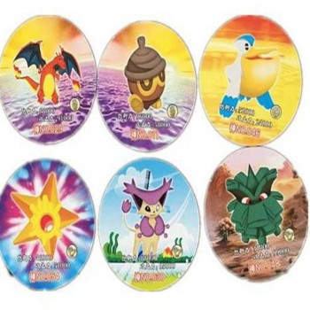 48 pcs/lot Pikachu Collection Card Charizard Action Figures Round Paper Trading Cards Kid Gift Toy