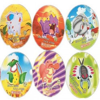 48 pcs/lot Pikachu Collection Card Charizard Action Figures Round Paper Trading Cards Kid Gift Toy