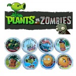 48 pcs/lot Plants vs Zombies Round Cards Shaped Pea Shooter Sunflower Figure Family Entertainment Kid Gift Toy