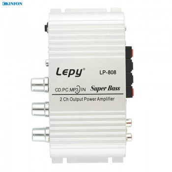 DHL 10 PCS Original Lepy LP-808 Car Channel Amplifier Stereo Subwoofer Audio Accessory Connect With Smart phones MP3 MP4 DV