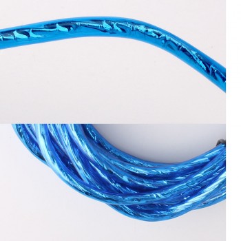 1PC 2M High-Fidelity Transparent Blue Car Subwoofer Wiring Kit RCA Audio Cable  Amplifier Modified PVC Plastic Copper Line