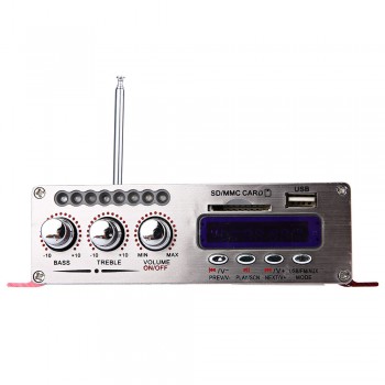 Kentiger HY-502S Bluetooth Speaker Dual Channels 20W X 2RMS Wired/Wireless HiFi Super Bass Output Amplifier Without Power Supply