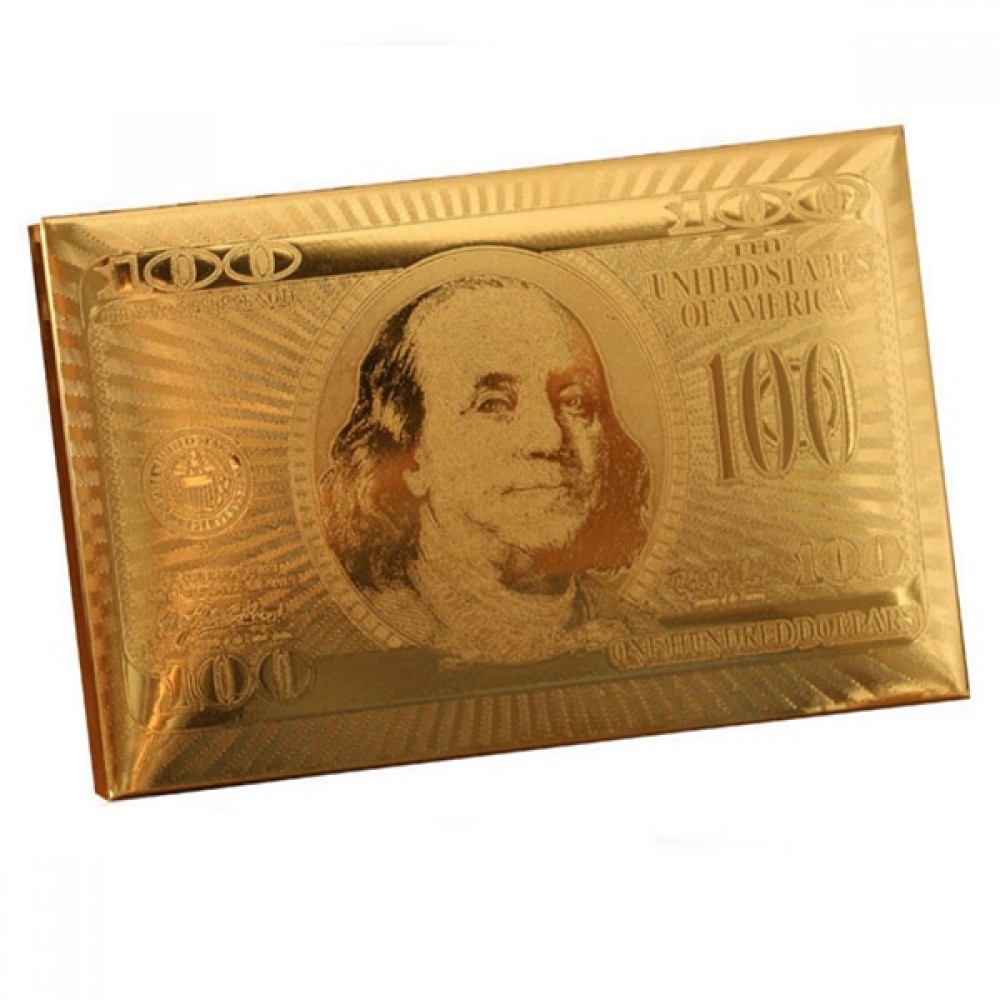 New Golden Playing Cards gold foil poker set Euro Dollar Grid Gold Plastic foil poker Durable Waterproof Cards