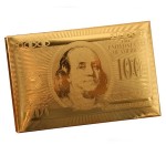New Golden Playing Cards gold foil poker set Euro Dollar Grid Gold Plastic foil poker Durable Waterproof Cards