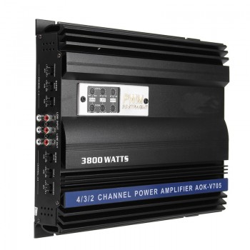 KROAK 3800W RMS 4 Channel 12V Amplifier Audio bluetooth Car Audio Stereo Amplifier Amp Speaker Metal Car Amplifier Car Subwoofer