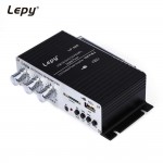 Lepy LP - A68 Mini Car Amplifier HiFi Stereo Audio 2 Channels USB SD FM Speaker with Remote Control