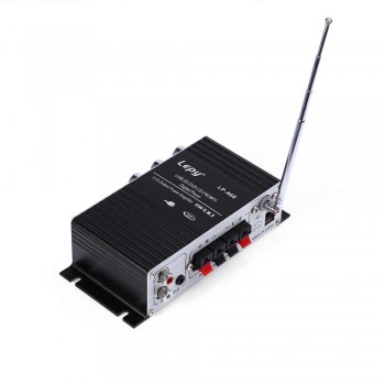 Lepy LP - A68 Mini Car Amplifier HiFi Stereo Audio 2 Channels USB SD FM Speaker with Remote Control