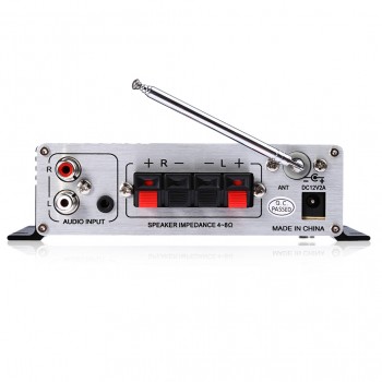 Lepy LP - A68 Mini Car Amplifier HiFi Stereo Audio 2 Channels USB SD FM Speaker with Remote Control