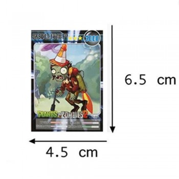 60 pcs/lot Plants vs Zombies Cards Plants Zombies Action Figures Collect Card Pea Shooter Sunflower Trading Card Kid Toy
