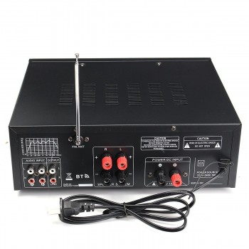 2000W bluetooth 2.0 Channel Audio Power HiFi Amplifier Stereo 326BT 12V/220V AV Amp Speaker Support 4 Microphone with Remote