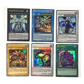 60PCS/Set Yugioh Rare Flash Cards Yu Gi Oh Game Paper Cards Kids Toys Girl Boy Collection Yu-Gi-Oh Cards Christmas Gift Toys
