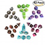 42pcs Polyhedral Dice for Dungeons and Dragon Board Game Dice Hobby amp; Collectibles Toys (6 sets * 7 dices)