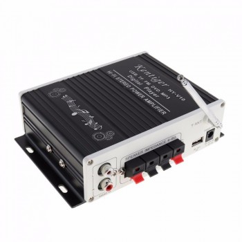 DOXINGYE 12V 20W HI-FI Car Audio Power Amplifier 4 CH DSP Sound Bluetooth Digital USB MP3 DVD CD FM Radio SD Stereo FM Player