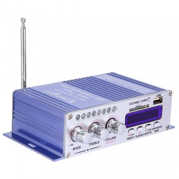 Hi-Fi Digital Auto Audio Stereo Power Amplifier Radio MP3 Speaker LED 2 Channel Digital Display Power Player Support USB SD FM