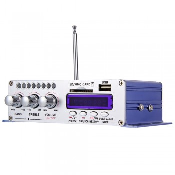 Hi-Fi Digital Auto Audio Stereo Power Amplifier Radio MP3 Speaker LED 2 Channel Digital Display Power Player Support USB SD FM