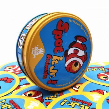 New English version children play board game card spot it game Family Party Entertainment Board Game Icon Match Card Game
