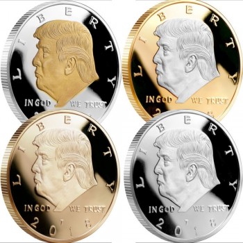 Donald Trump Challenge Coin 2018 - Silver Plated in the Commemorative Collectors Edition Series. Stunning Proof Like Coins.