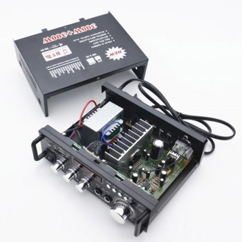 600W DC12V AC220V Car Amplifier Mini HiFi Stereo Audio Power Amplifier with Digital Bluetooth for Car Auto Home Audio