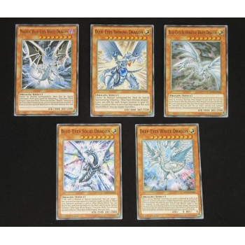 20pcs Blue-Eyes White Dragon Series Proxy Cards Kaiba Fans Cospaly BlueEyes Archetypes Fusion Synchro Token Yugioh Replica Orica