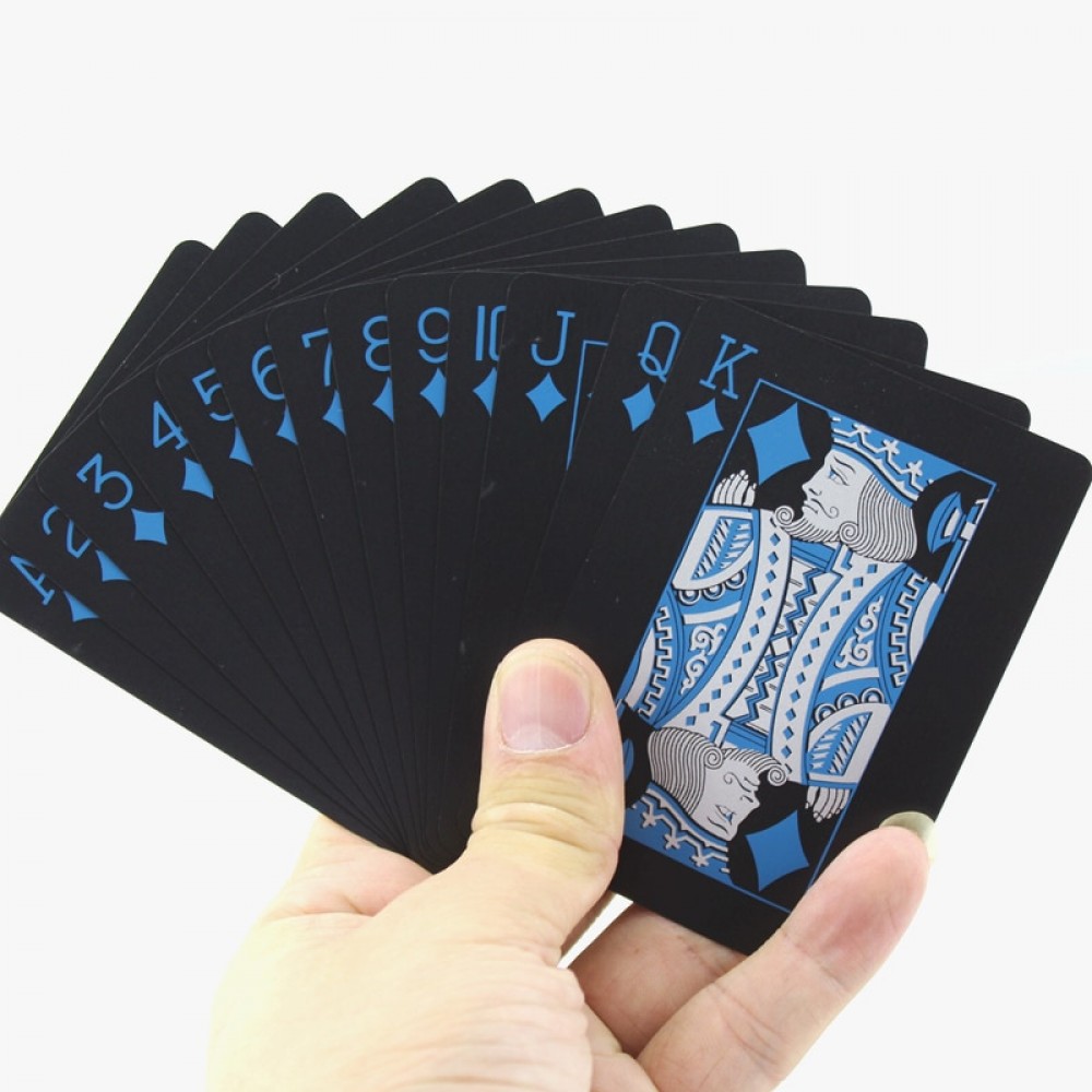 High Quality 54Pcs/Set Plastic PVC Poker Waterproof Black Playing Cards Creative Gift Durable Poker Yu-Gi Oh Entertainment Cards