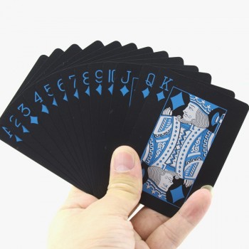 High Quality 54Pcs/Set Plastic PVC Poker Waterproof Black Playing Cards Creative Gift Durable Poker Yu-Gi Oh Entertainment Cards