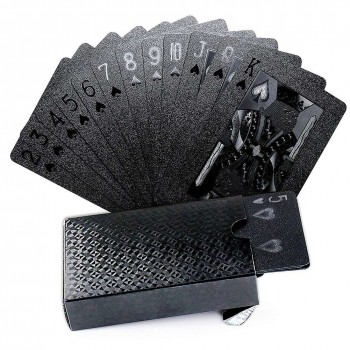 Black Golden Playing Cards Game Collection Cards Poker Set Waterproof Kids Adults Games Toys Gifts
