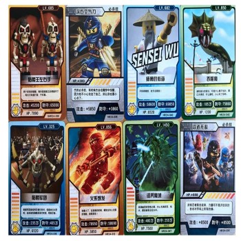 32 pcs/lot Ninja Collection Card Ultimate Ninja Skeleton Soldiers Action Figures Trading Cards Kid Gift Toy