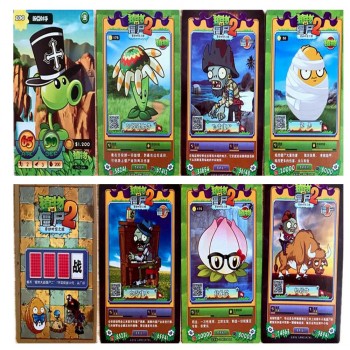 32 pcs/lot Plants vs Zombies Cards 3d Soldiers Against Action Figures Collect Game Card Pea Shooter Sunflower Kid Toy