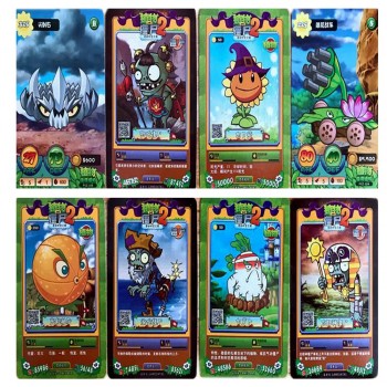32 pcs/lot Plants vs Zombies Cards 3d Soldiers Against Action Figures Collect Game Card Pea Shooter Sunflower Kid Toy